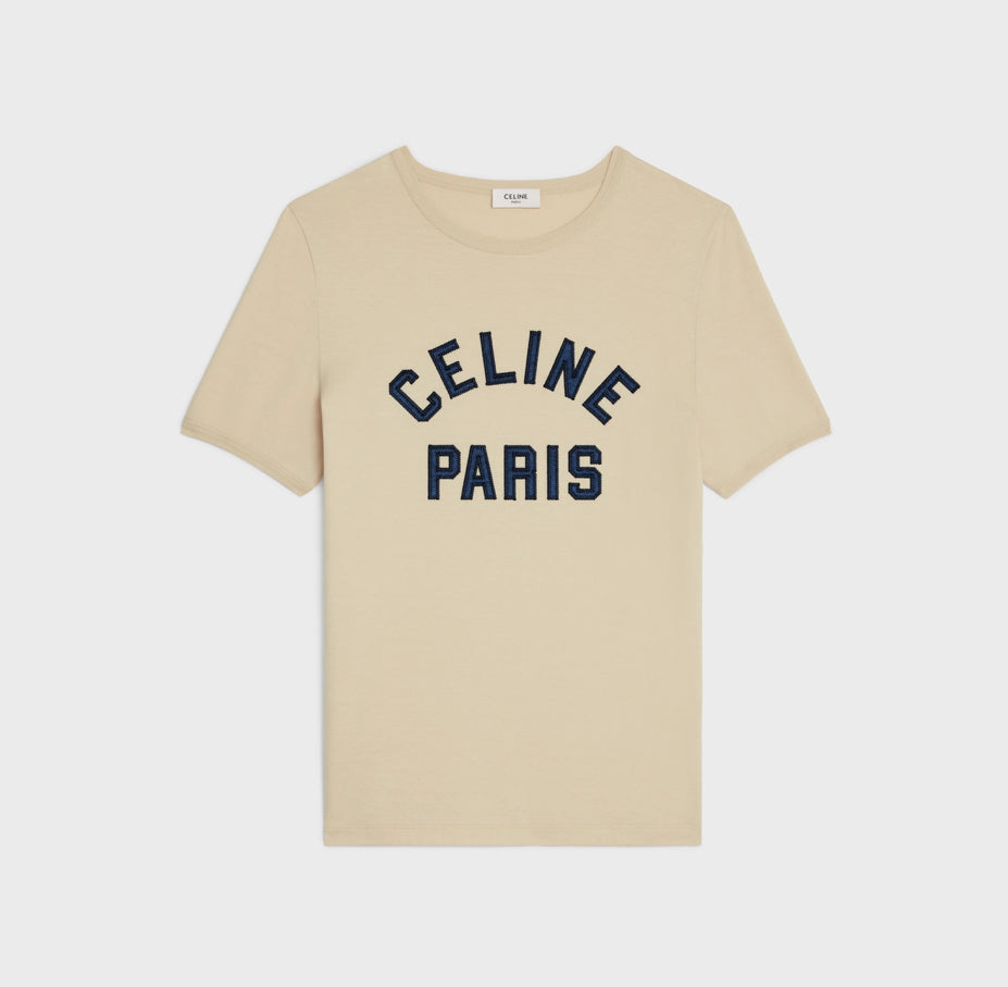 Celine Paris 70’s T-shirt in cotton jersey ,celine online shop,celine T-shirt outlet ,celine men's T-shirt,celine 2X29H671Q.0