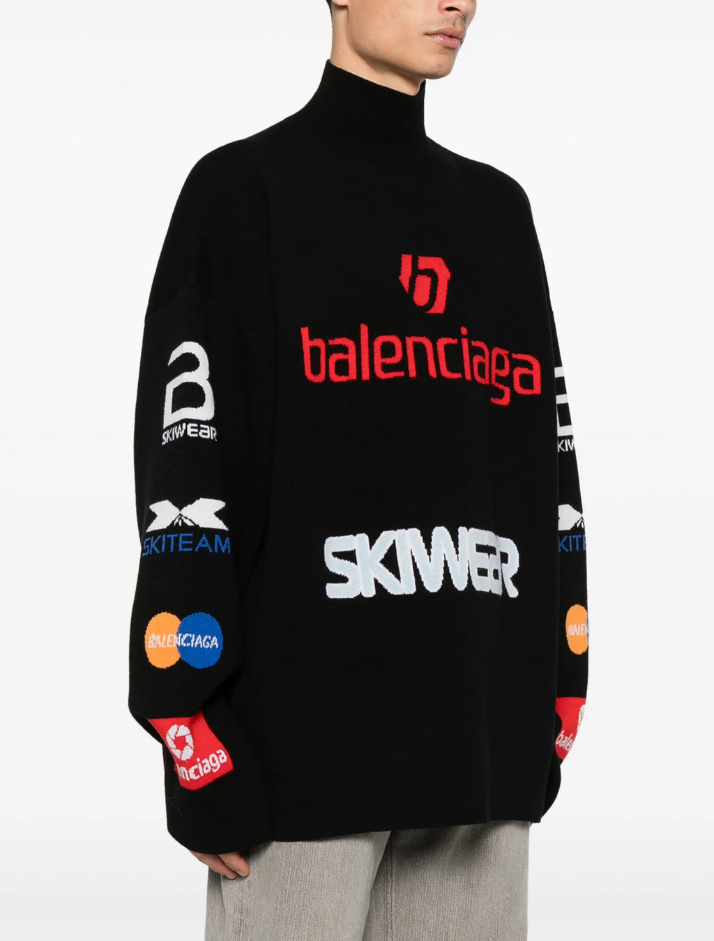 Balenciaga 799917T1696,Balenciaga stretch sweater,Balenciaga black sweater,Balenciaga sweater,Balenciaga sweater authenticity