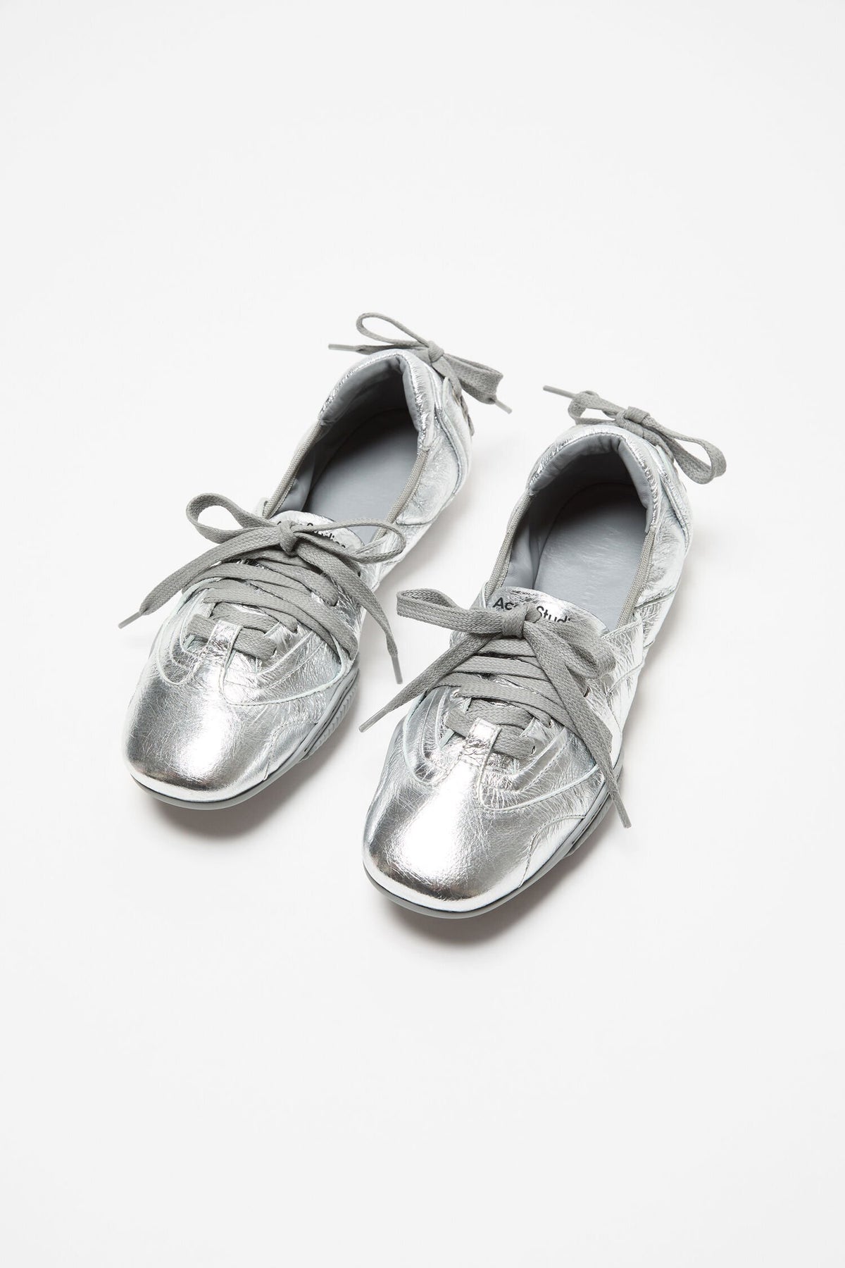 Winniemodo,Winniemodony,Acne Studios FN-WN-SHOE000998,Acne Studios lace leather sneaker,Acne Studios sneaker silver,Acne Stud