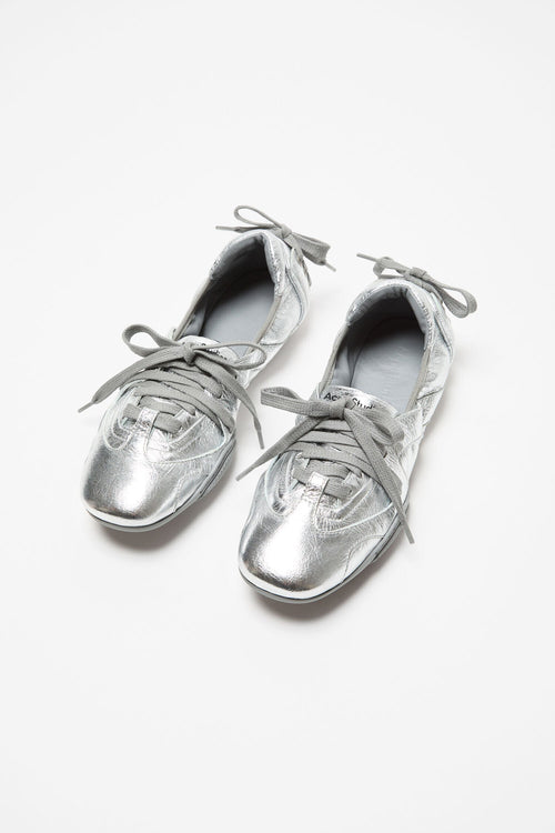 Winniemodo,Winniemodony,Acne Studios FN-WN-SHOE000998,Acne Studios lace leather sneaker,Acne Studios sneaker silver,Acne Stud