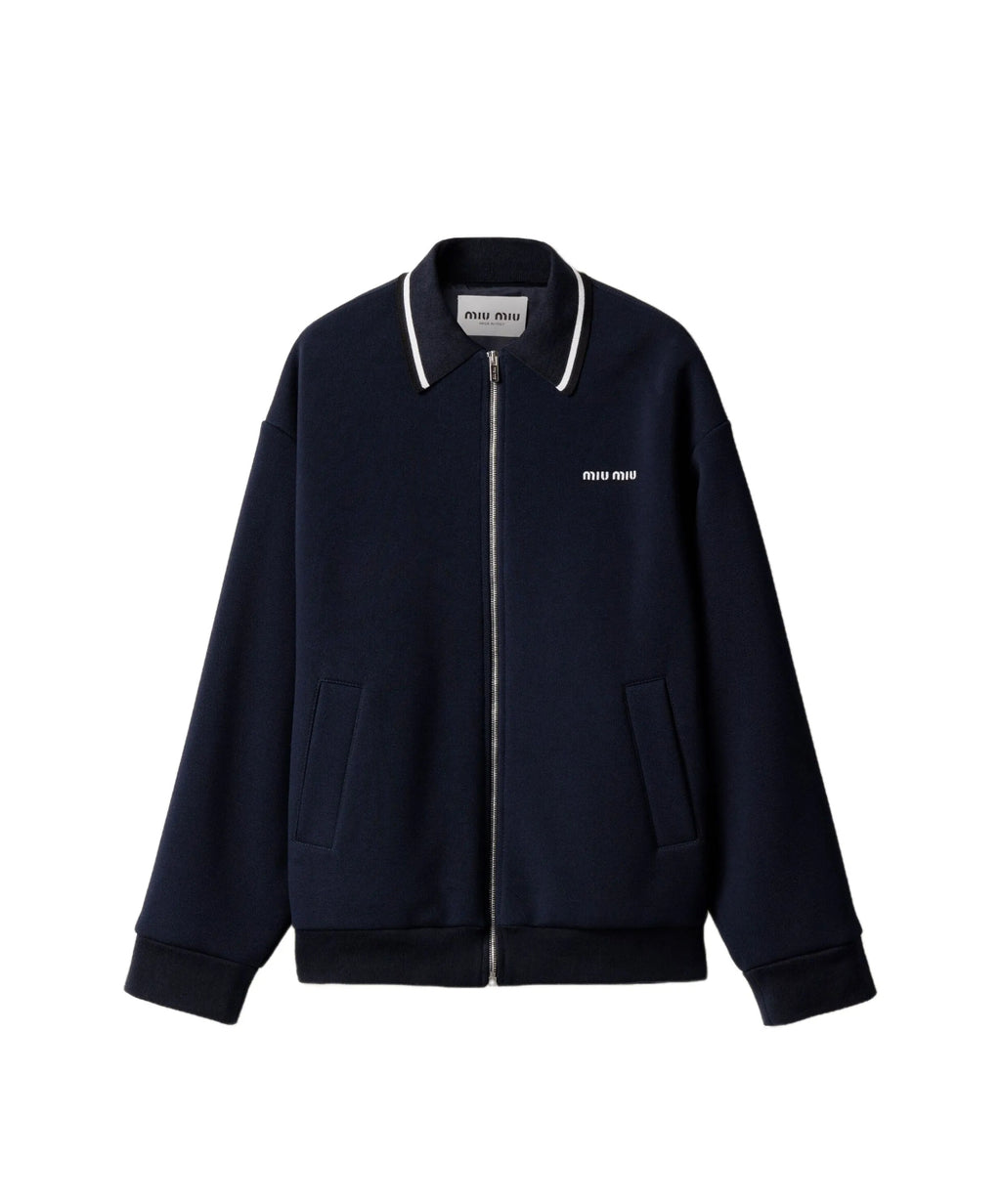 Winniemodo,Winnie modo,MIU MIU ML12581756,MIU MIU jacket,MIU MIU zip up jacket,MIU MIU jacket sale,MIU MIU jacket blue,MIU MI