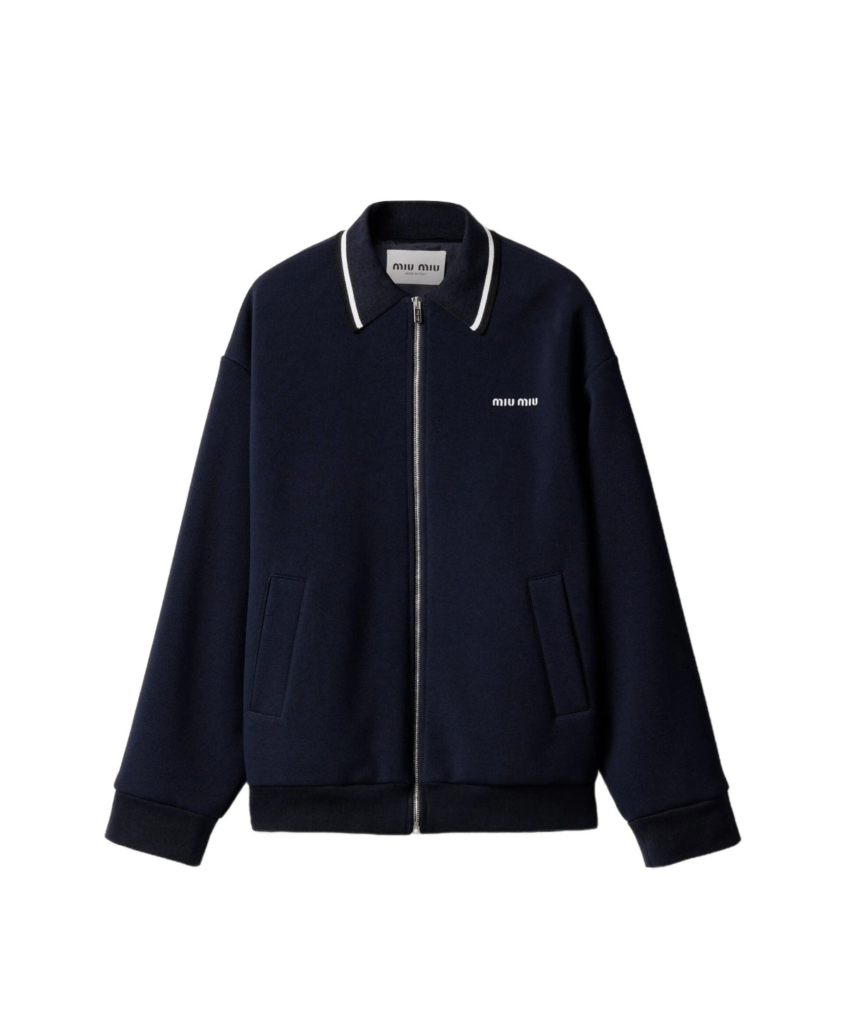 Winniemodo,Winnie modo,MIU MIU ML12581756,MIU MIU jacket,MIU MIU zip up jacket,MIU MIU jacket sale,MIU MIU jacket blue,MIU MI