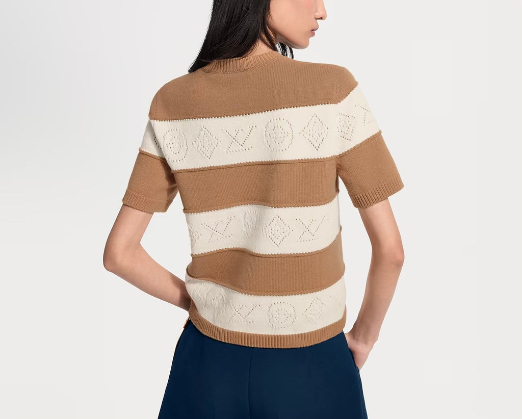 Winniemodo,Winniemodony,Louis Vuitton 1AJZ8L,Louis Vuitton striped knit top,LV striped knit sweater,LV sweater discount,LV kn