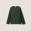 MIU MIU MJL014SOOO14RT, Miu Miu long sleeved jersey T-shirt, Miu Miu long sleeved T-shirt,Miu Miu green striped long sleeved