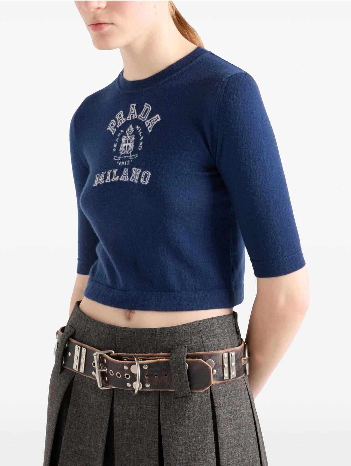 Winniemodo,Winniemodony,Prada P24L2,Prada cashmere t-shirt,Prada t-shirt women,Prada t-shirt discount,Prada knitwear navy,Pra