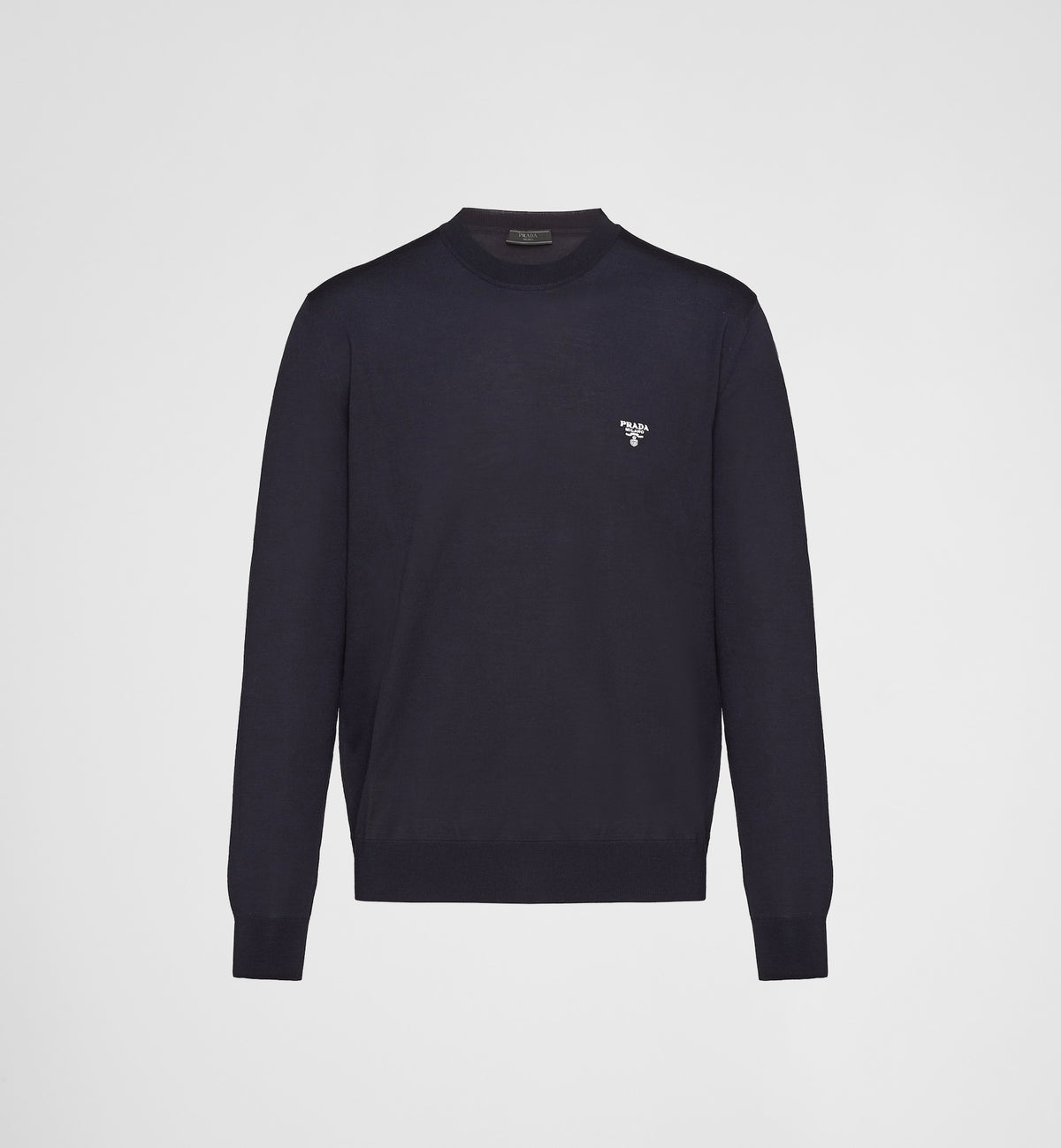 Winniemodo,Winnie modo,Prada UMB264,Prada superfine wool crew neck sweater,Prada sweater,Prada sweater navy,Prada sweater men