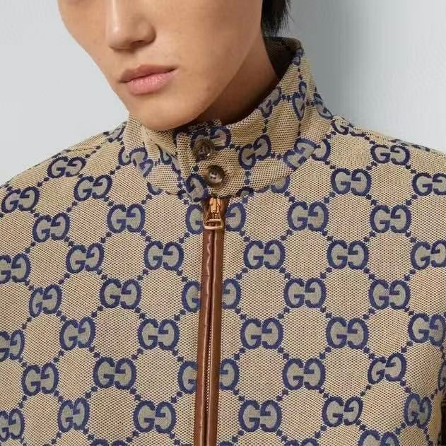 Gucci 774128Z8BEB,Gucci zip up jacket,Gucci monogram jacket,Gucci monogram zip up jacket men,Gucci jacket mens,Gucci jacket,G