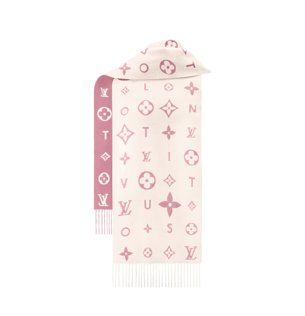 Winniemodo,Winniemodony,Louis Vuitton M97656,Louis Vuitton Reykjavik 2.0 scarf,LV Reykjavik pink scarf sale,Louis Vuitton sca