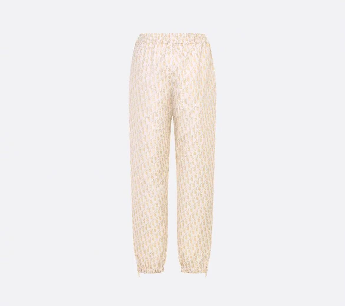 Dior 217P43A2975,Dior loose pants,Dior gold pants,Dior gold monogram pants,Dior monogram pants,Dior womens pants gold,Dior pa