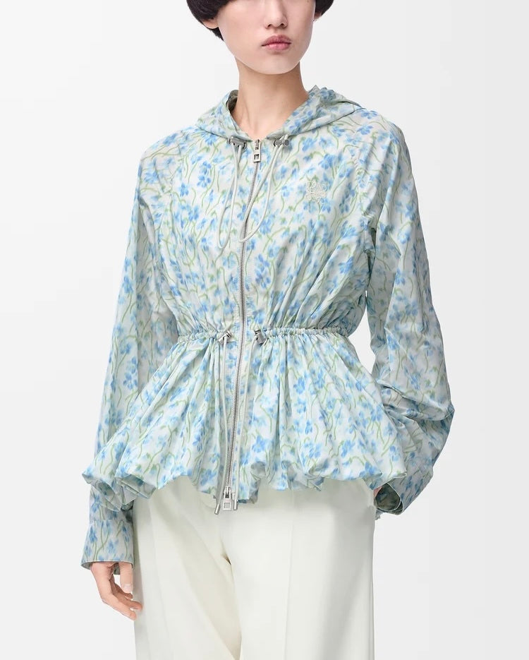 Loewe S359Y02XEJ,Winniemodo,Winnie modo,Loewe hooded jacket,Loewe jacket floral,Loewe jacket flower,Loewe jacket women,Loewe