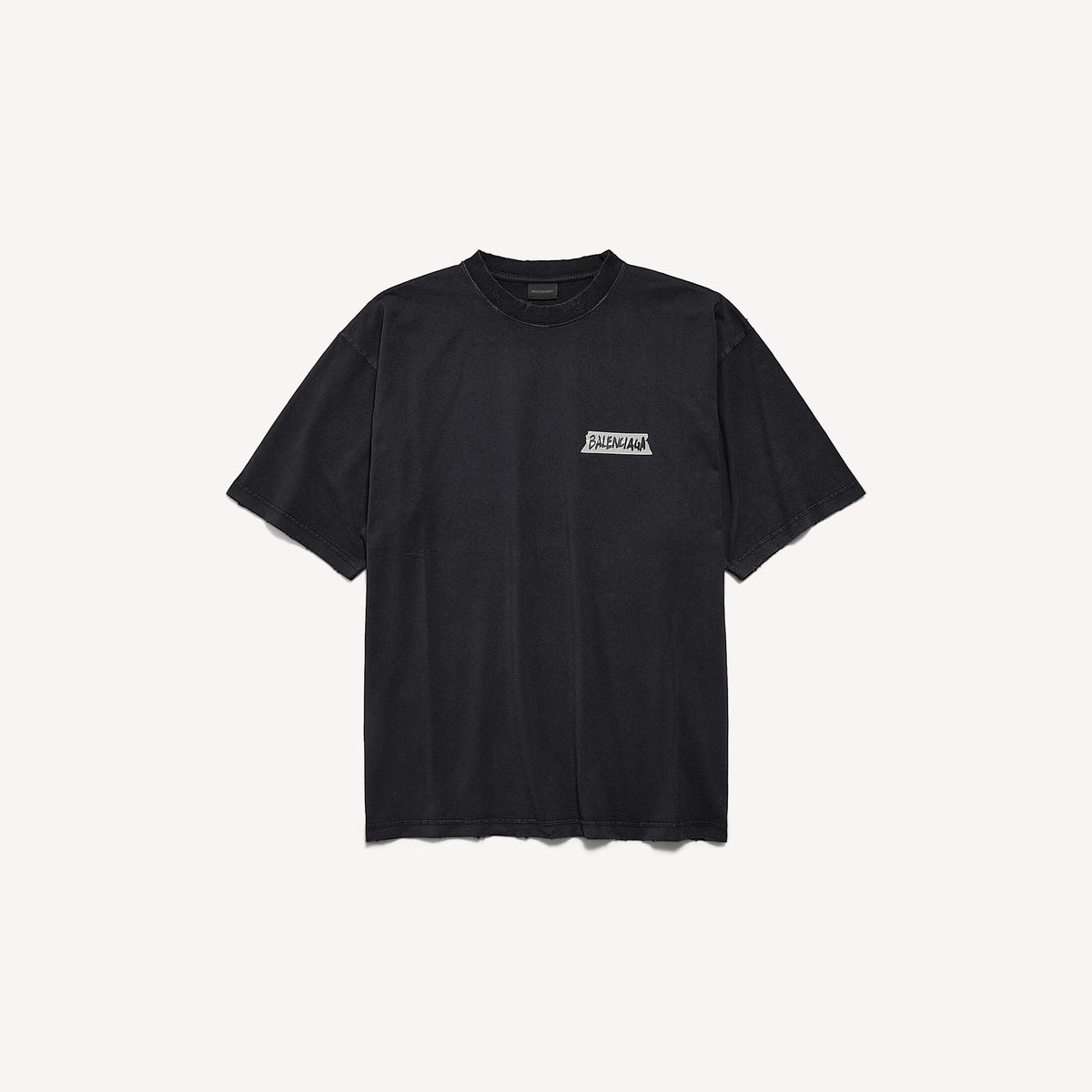 Winniemodo,Winniemodony,Balenciaga 764235 TTVL6,Balenciaga masking tape T-shirt black,Balenciaga tape T-shirt men,Balenciaga