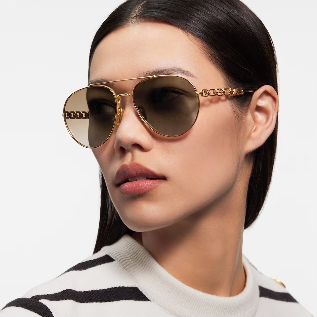 Louis Vuitton Pilot Sunglasses,Lv Z1539E,Louis Vuitton Chain pilot sunglasses,Louis Vuitton Z1539E,Louis Vuitton pilot brown