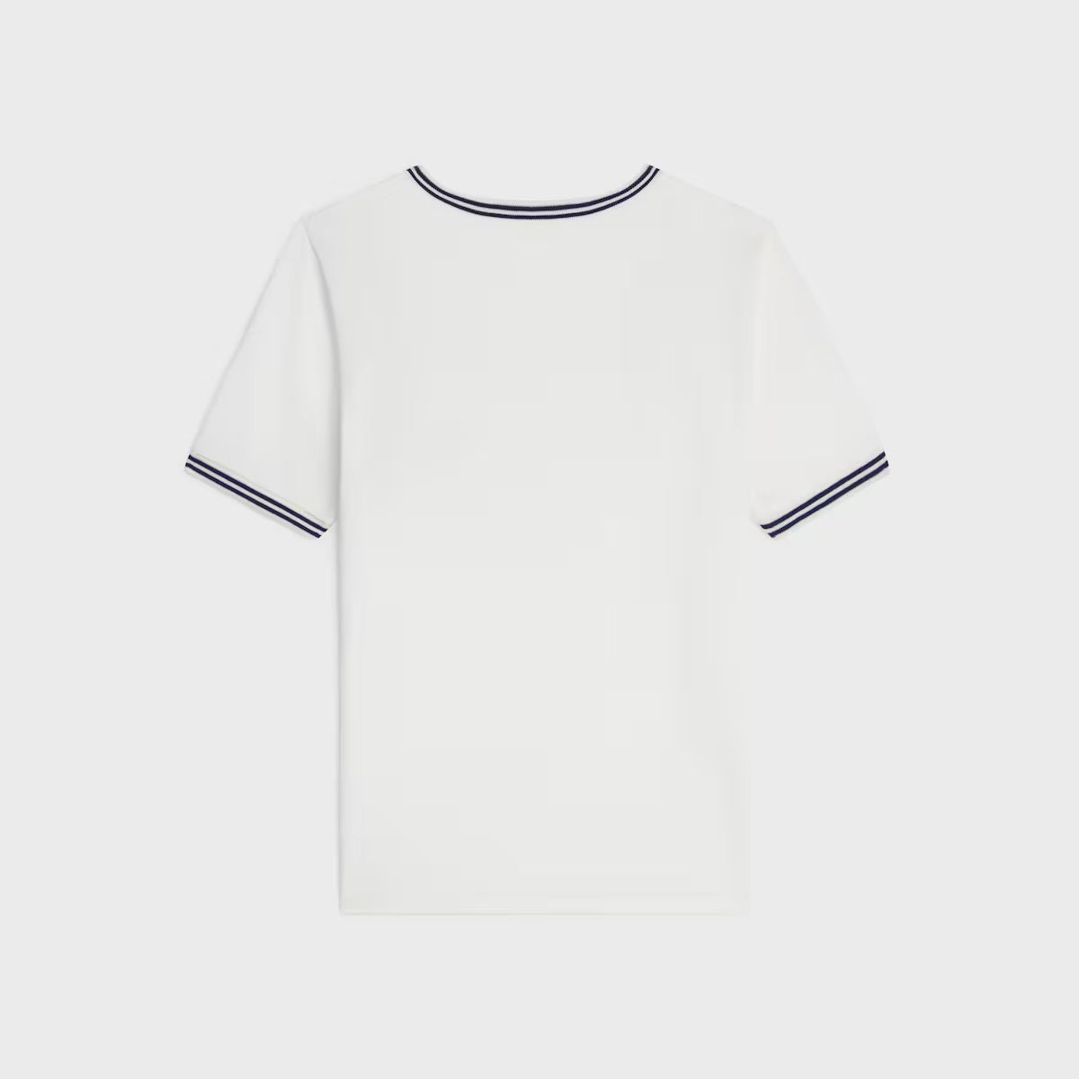 Celine RX097671Q.01MA,Celine 70’s triomphe T-shirt,Celine triomphe pocket T-shirt,Celine triomphe white T-shirt,Celine white