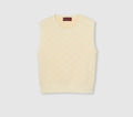 Gucci 821143 XKPEI,Gucci GG cotton sleeveless top,Gucci GG monogram sleeveless top,Gucci GG monogram yellow top,Gucci yellow