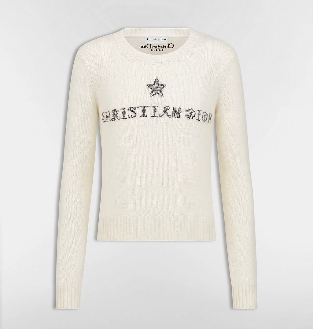 Winniemodo,Winniemodony,Dior 614S57A0053,Dior cashmere knit sweater,Dior knit sweater.Dior knit sweater White,Dior knit sweat