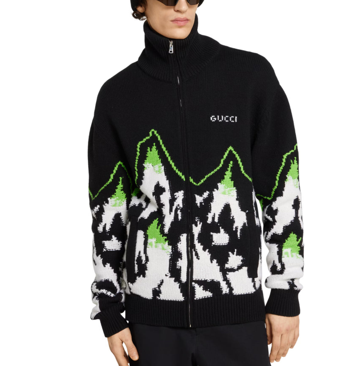 Winniemodo,Winnie modo,Gucci 827525 XKEU2,Gucci wool jacquard zip jacket,Gucci zip up jacket,Gucci jacket,Gucci jacket sale,G