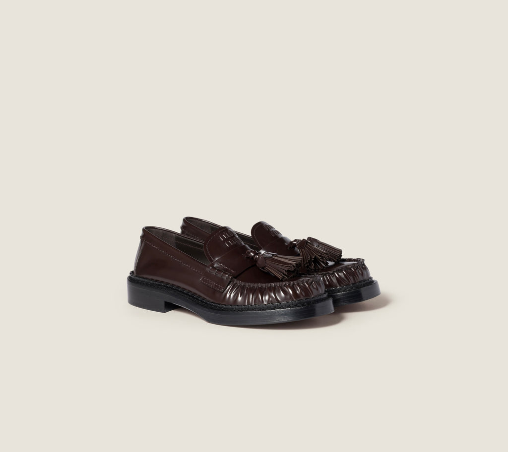 Winniemodo,Winniemodony,MIU MIU 5D497E,Miu Miu tassel loafer,Miu Miu loafer brown,Miu Miu loafer sale,Miu Miu loafer outlet,M