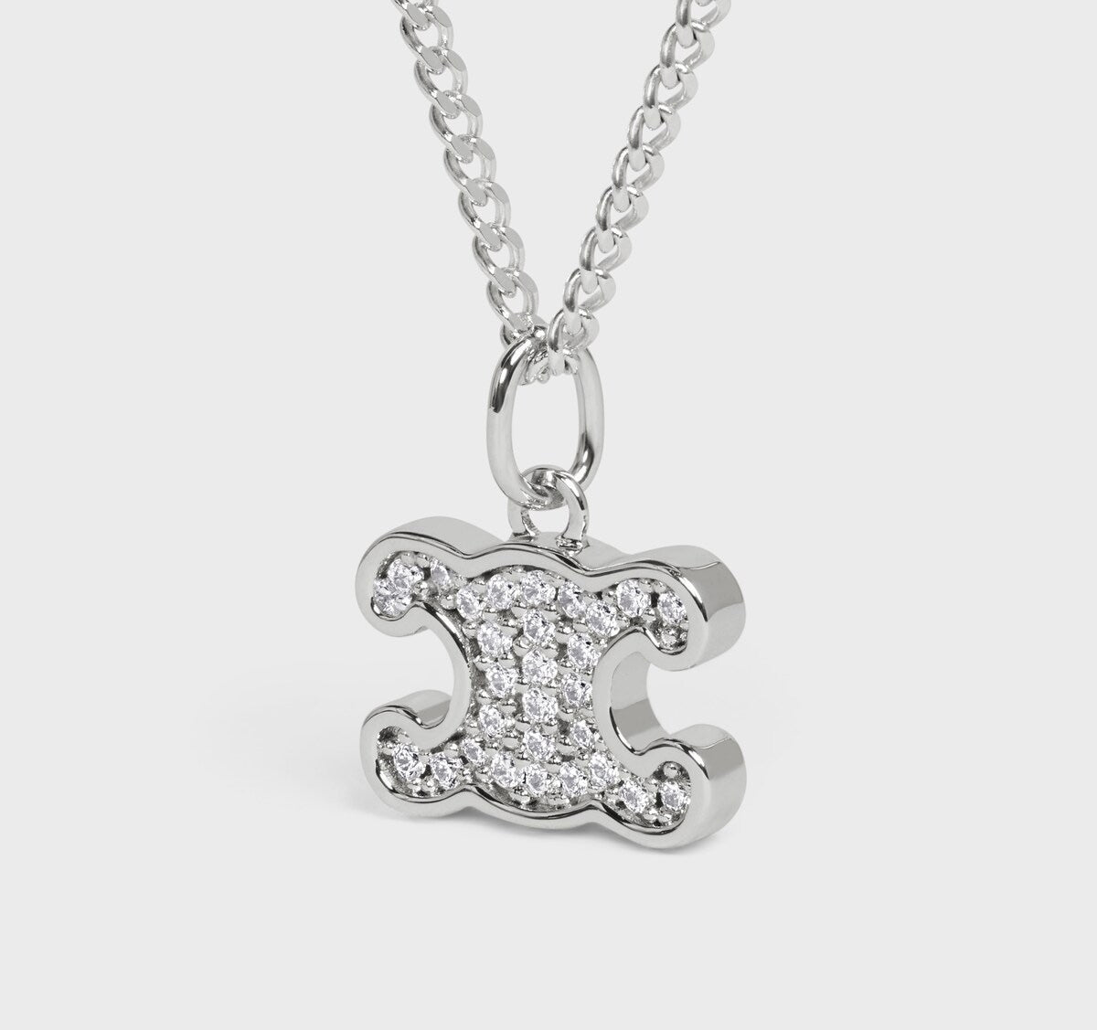 Celine triomphe rhinestone necklace,Celine triomphe necklace,Celine rhinestone necklace,Celine golden rhinestone necklace,Cel