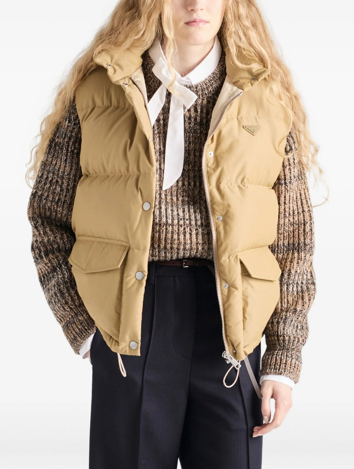 Winniemodo,Winnie modo,Prada 29A286,Prada down padded vest,Prada down vest,Prada down vest womens,Prada down vest yellow,Prad