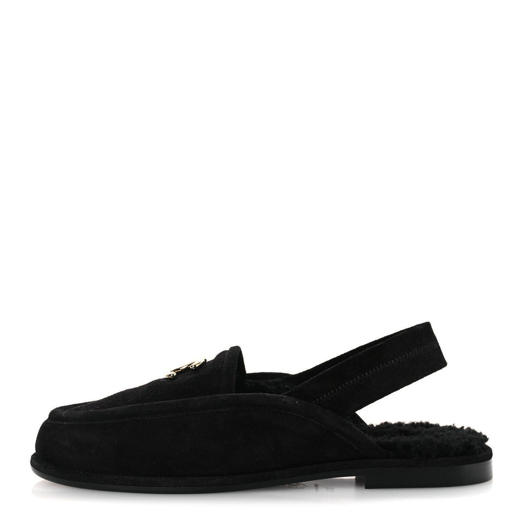 Winniemodo,Winniemodony,Chanel G46601,Chanel slingback loafers fur,Chanel slingback loafers black,Chanel slingback black loaf
