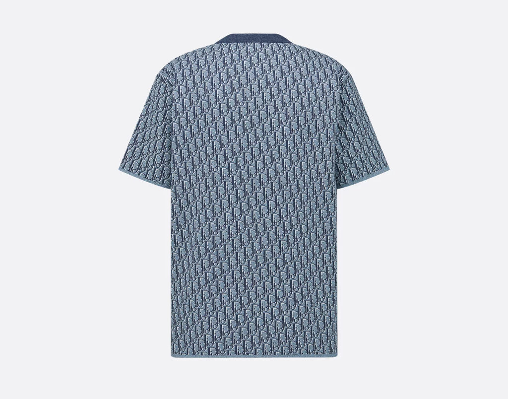 Dior 593M634A7018,Dior oblique T-shirt,Dior monogram T-shirt,Dior oblique T-shirt blue,Dior blue monogram T-shirt,Dior T-shir