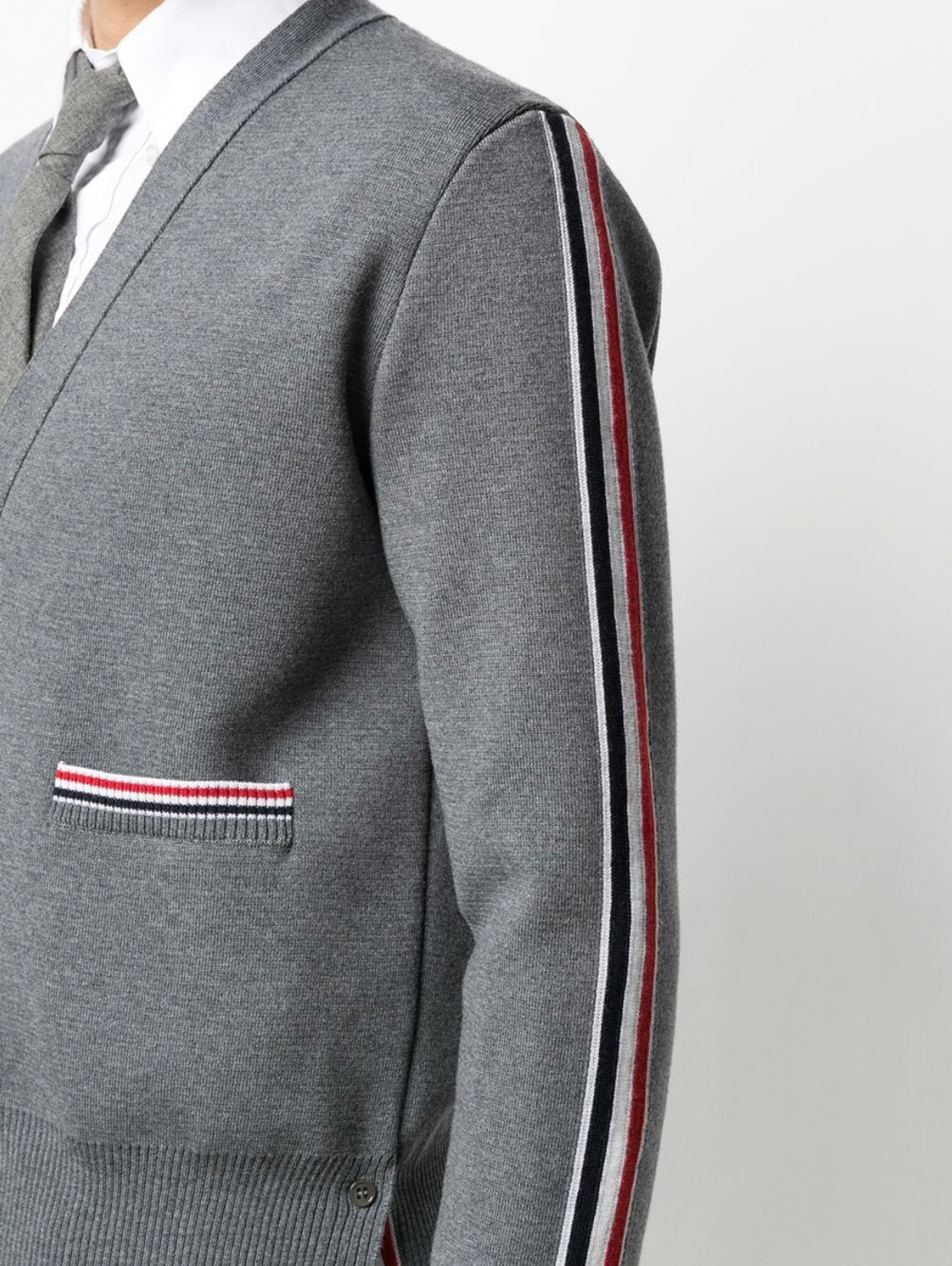 Thom Browne stripe-detailed wool cardigan