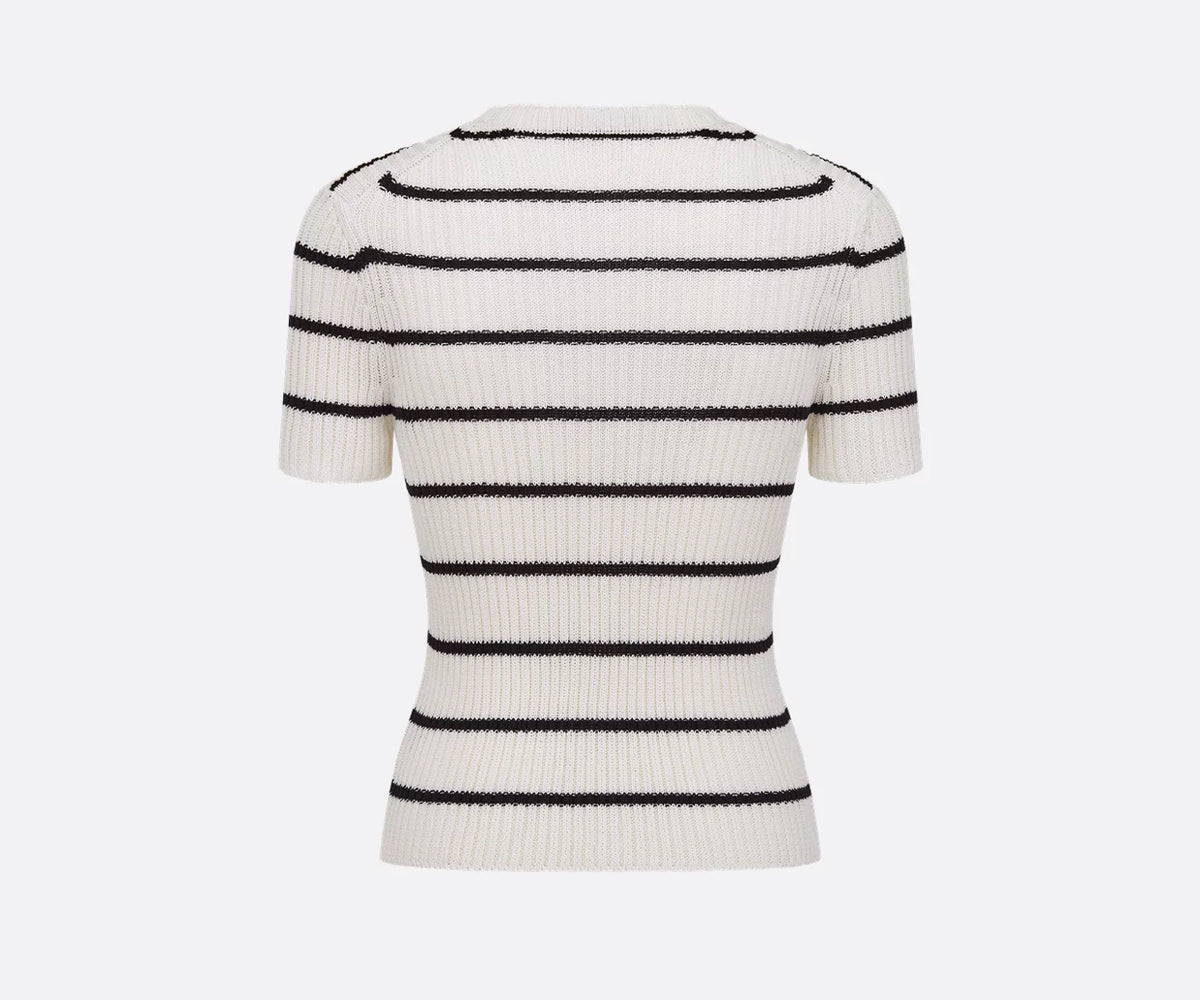Winniemodo,Winnie modo,Dior 614S15A7300,Dior marine short sleeved sweater,Dior sweater,Dior sweater sale,Dior sweater womens,
