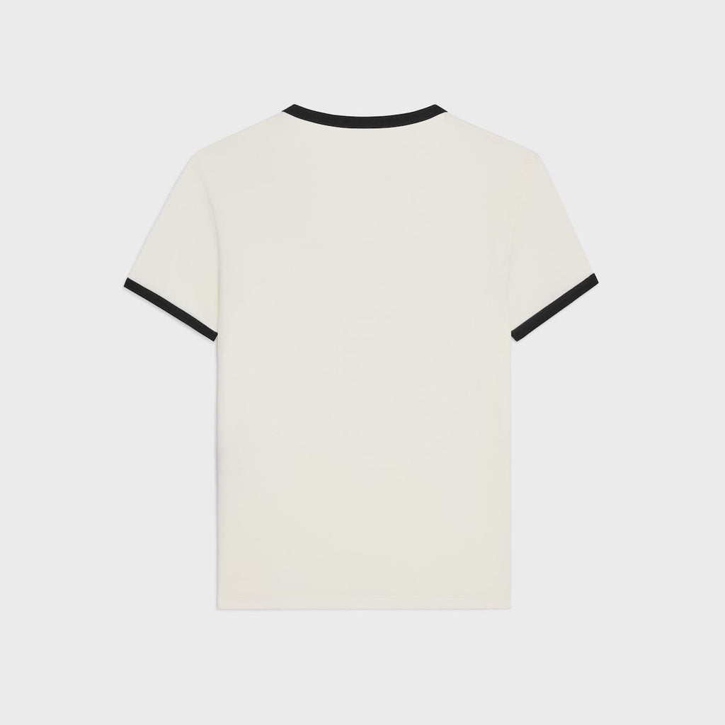 Celine RX0AV671Q.01OB,Celine regular T-shirt in cotton jersey,Celine white T-shirt,Celine white tee,Celine white mens t-shirt