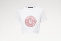 Louis Vuitton 1AHIZN,LV 1AHIZN,Louis Vuitton LV stamp top,Louis Vuitton LV stamp T-shirt,Lv white womens t-shirt,LV white t-s