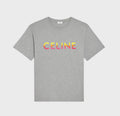 Celine loose T-shirt in cotton jersey,celine 2X10B671Q ,Celine women's tshirt,Celine t-shirt on sale, Celine t-shirt grey,Cel