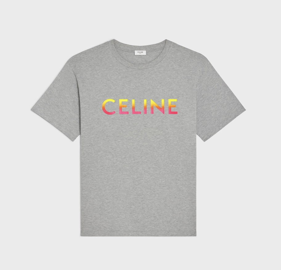 Celine loose T-shirt in cotton jersey,celine 2X10B671Q ,Celine women's tshirt,Celine t-shirt on sale, Celine t-shirt grey,Cel