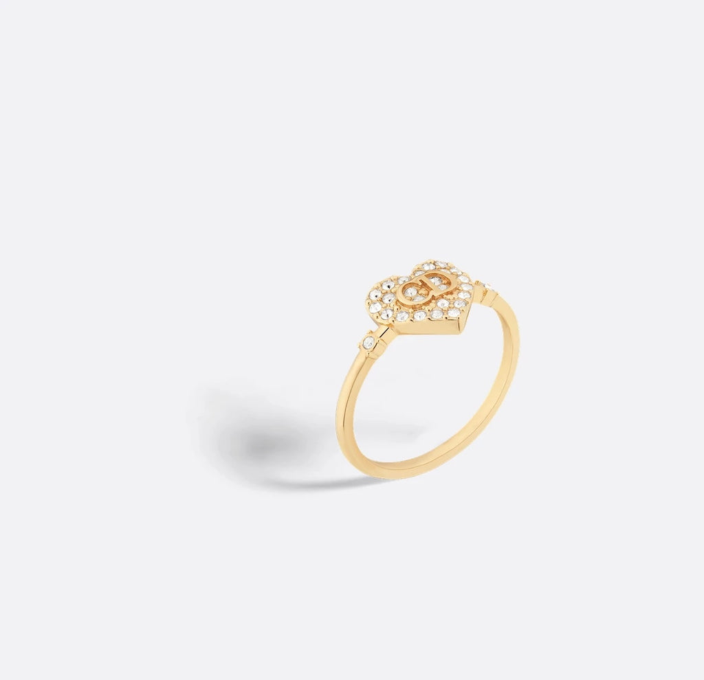 Dior Clair D lune ring,Dior hearts crystal ring,Dior hearts ring,Dior heart gold ring,Dior crystal ring,Dior ring,Dior ring 2