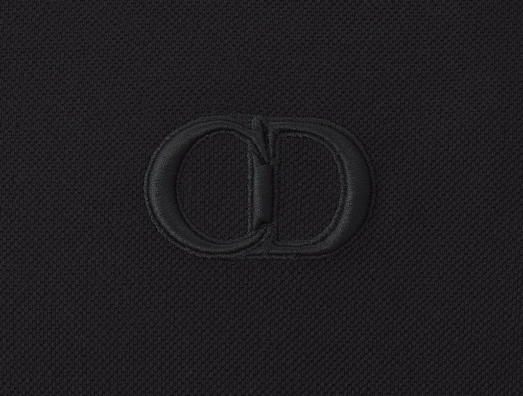 Dior 013J800A0373,Dior CD icon polo shirt,Dior embroidered CD polo shirt,Dior CD black polo shirt,Dior CD white polo shirt,Di