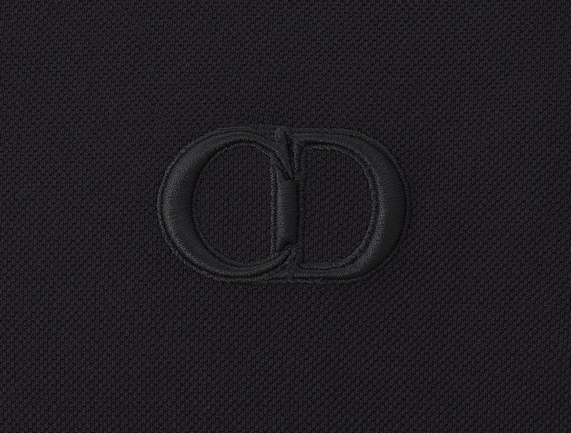 Dior 013J800A0373,Dior CD icon polo shirt,Dior embroidered CD polo shirt,Dior CD black polo shirt,Dior CD white polo shirt,Di