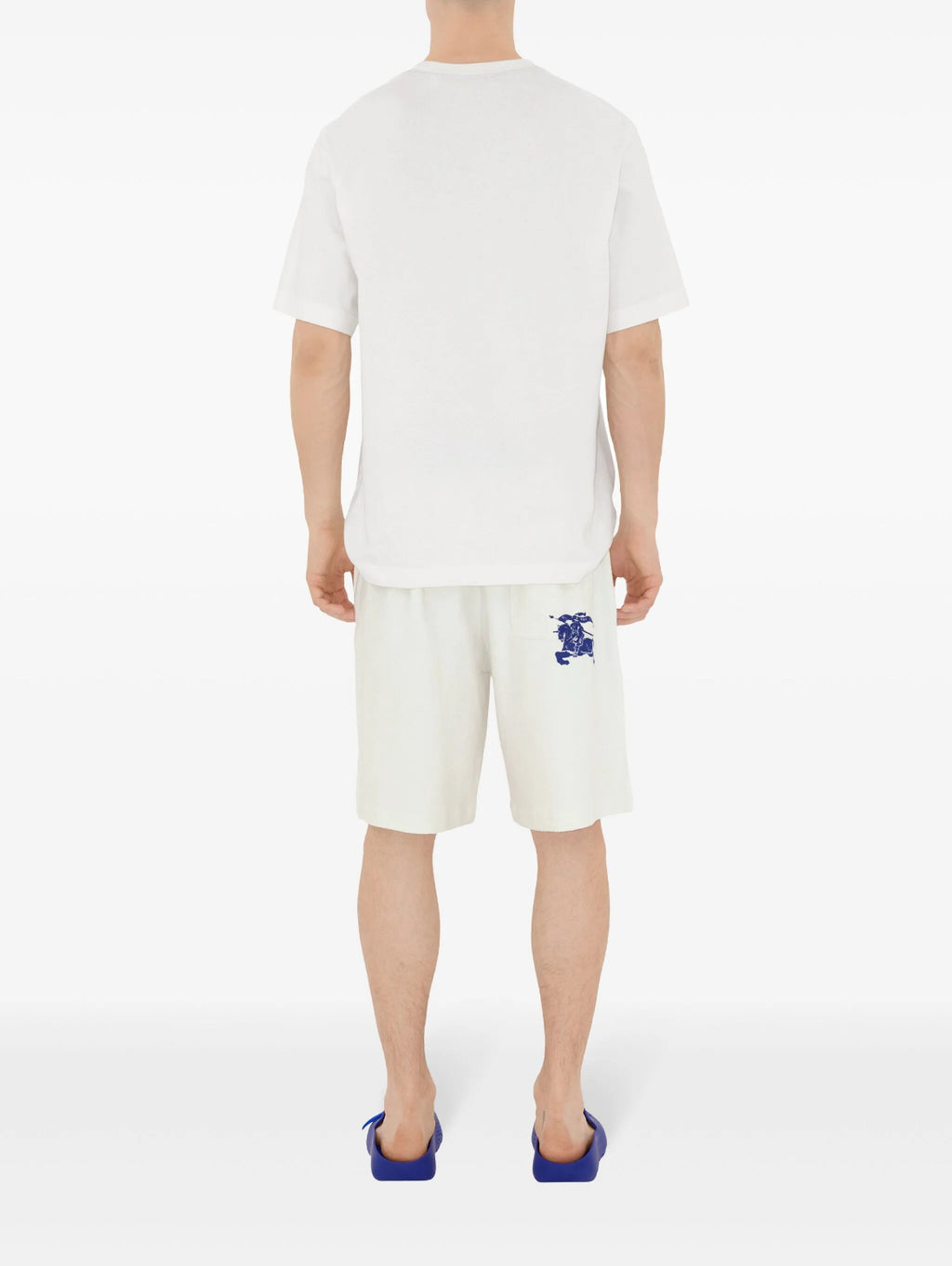 Burberry 8090060,Burberry EKD print shorts,Burberry EKD print white shorts,Burberry white cloth shorts,Burberry mens white sh