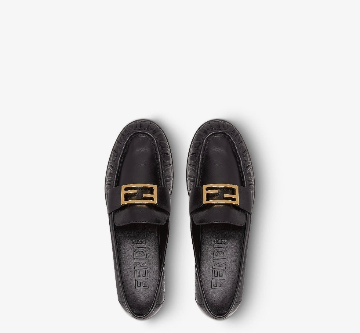 Winniemodo,Winniemodony,Fendi 8D8756NBA,Fendi loafer,Fendi loafer women,Fendi shoes black,Fendi shoes outlet,Fendi flats disc