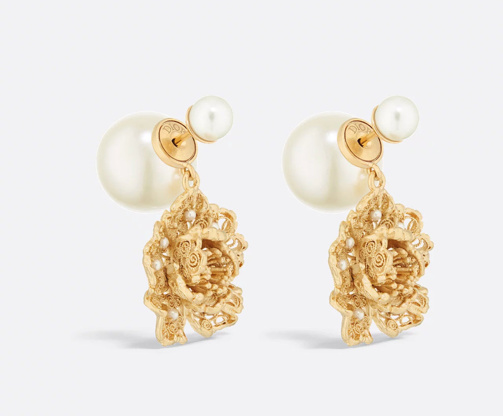Dior tribales earrings,Dior peony earrings,Dior pearl flower earrings,Dior pearl earrings peony,Dior pearl earrings sale,Dior