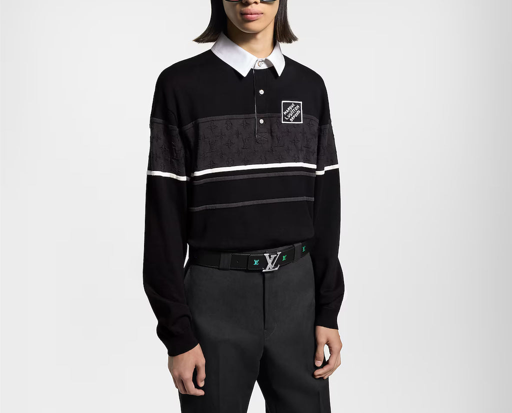 Louis Vuitton 1AGTM9,LV 1AGTM9,Louis Vuitton monogram long sleeved polo shirt,Louis Vuitton long sleeved polo shirt,LV monogr