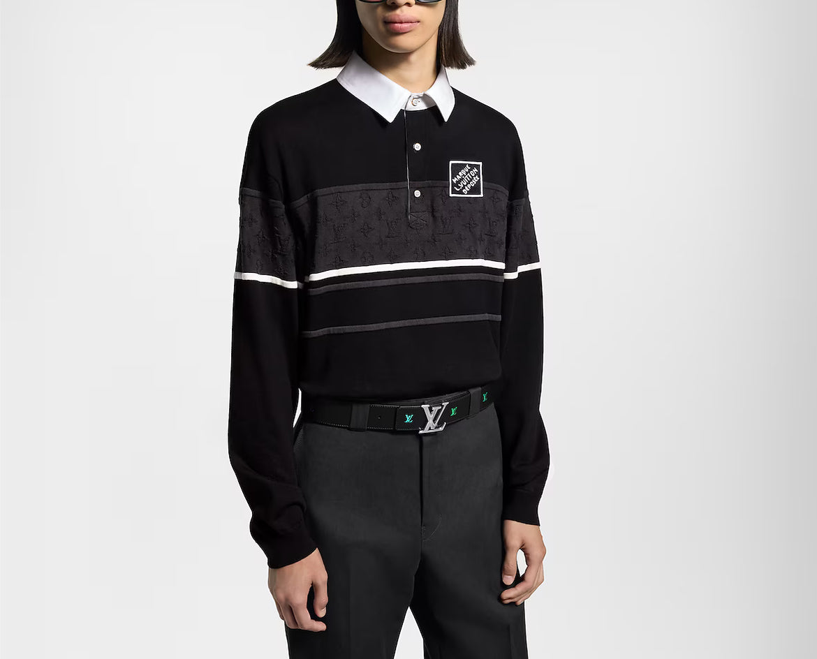 Louis Vuitton 1AGTM9,LV 1AGTM9,Louis Vuitton monogram long sleeved polo shirt,Louis Vuitton long sleeved polo shirt,LV monogr