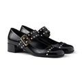 Prada 35mm leather Mary Jane pumps,Prada Mary Jane pumps,Prada chunky heels black,black prada chunky heels,Prada Mary Jane pu