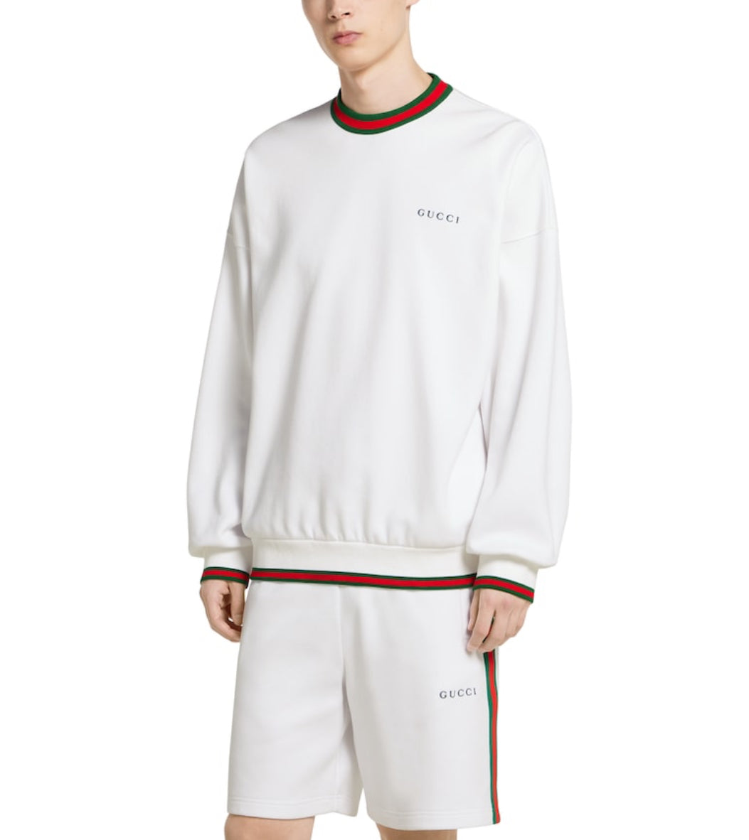 Winniemodo,Winnie modo,Gucci 833932 XJHCS,Gucci piquet sweatshirt,Gucci sweater,Gucci sweater sale,Gucci sweater white,Gucci