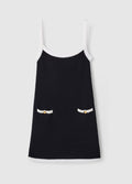 Gucci 819374XKEOT,Gucci cotton dress,Gucci navy dress,Gucci sleeveless dress,Gucci sleeveless navy dress,Gucci sleeveless dre