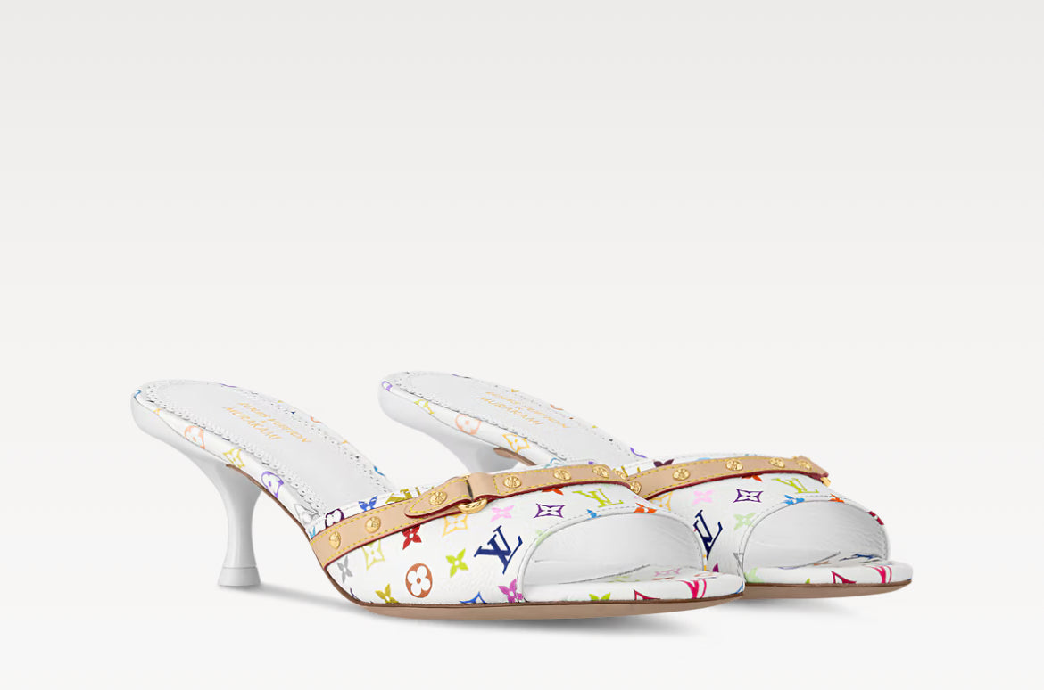 Louis Vuitton 1AGWTD,LV 1AGWTD,LV x TM 6AM mule,Louis Vuitton Murakami mules,Louis Vuitton Murakami shoes,Lv Takashi Murakami