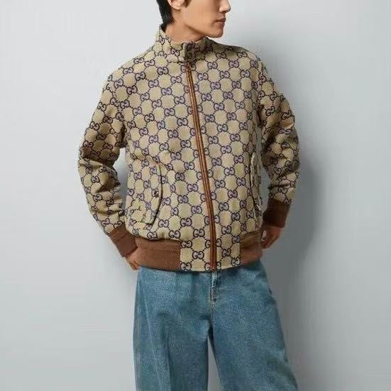 Gucci 774128Z8BEB,Gucci zip up jacket,Gucci monogram jacket,Gucci monogram zip up jacket men,Gucci jacket mens,Gucci jacket,G