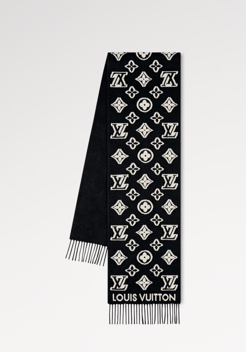 LV M90816,Louis Vuitton M90816,LV 3D scarf,LV scarf,LV scarf authenticity,LV scarf on sale,Louis Vuitton scarf outlet,Louis V