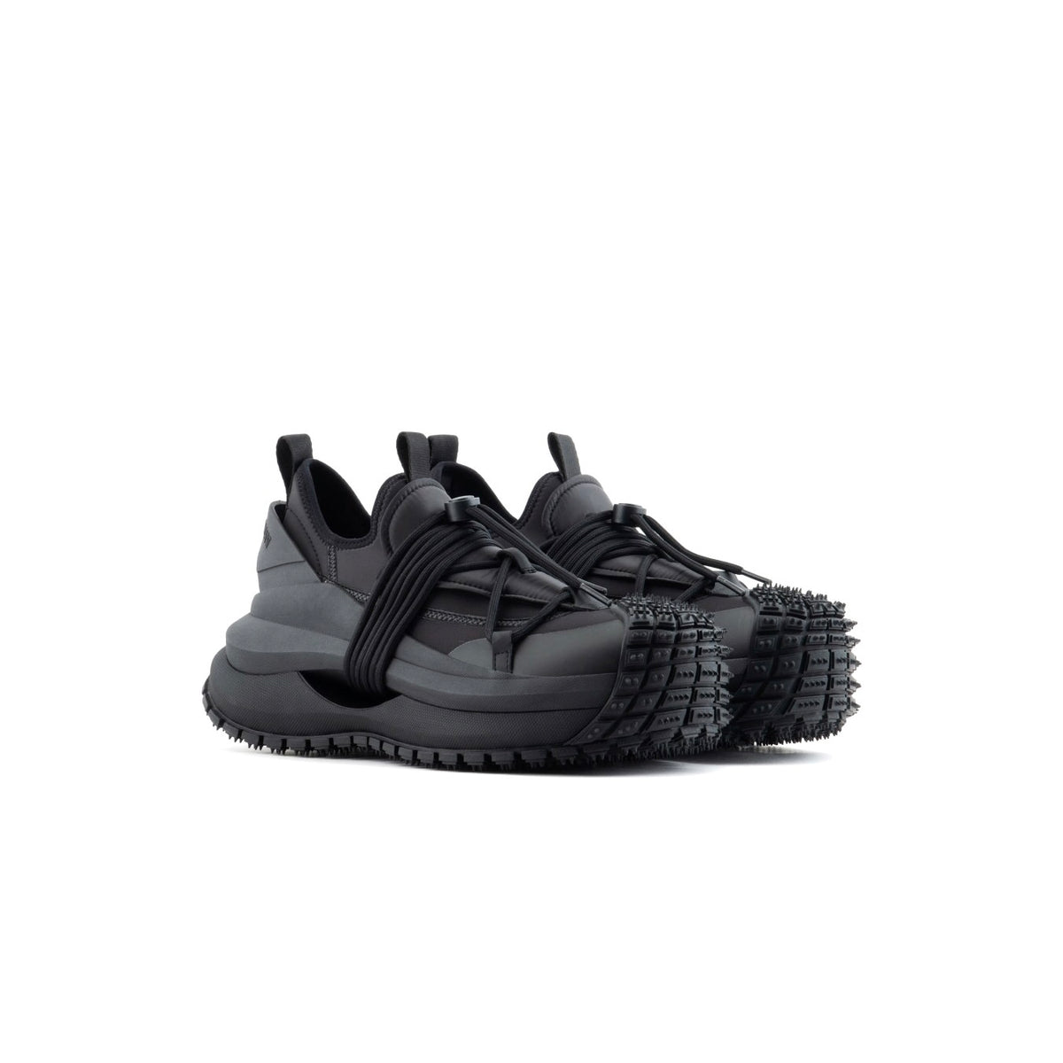 Emporia Armani X4X653XR08300002,Emporia Armani Nylon Sneakers With Scuba Details,Emporia Armani black sneaker,Emporia Armani