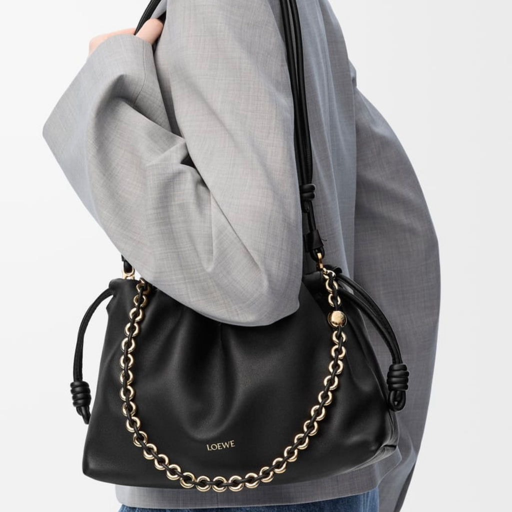 Loewe Medium Flamenco purse, Loewe Medium Flamenco bag, Loewe Flamenco bag, Loewe black flamenco bag, Loewe Medium Flamenco b