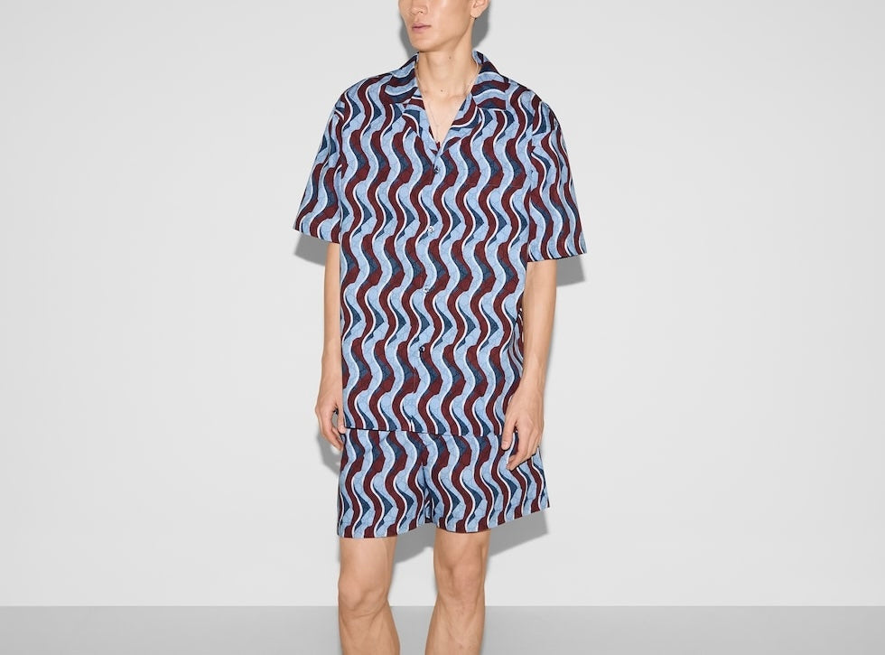 Gucci 794907Z7AJO,Gucci poplin shirt,Gucci graphic shirt,Gucci short sleeves shirt,Gucci graphic shirt mens,Gucci short sleev