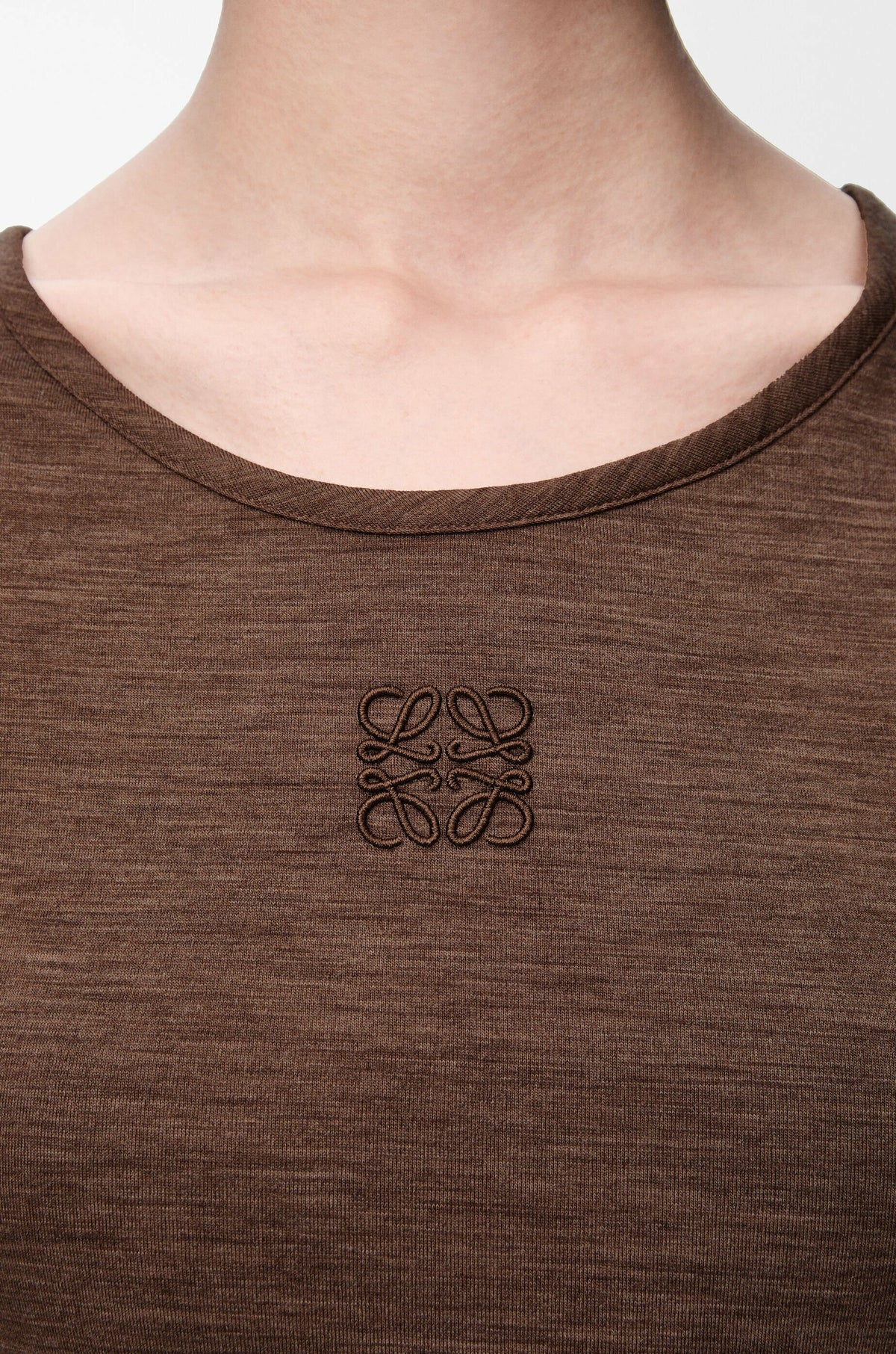 Loewe S359Y23XAB,Loewe anagram tank top,Loewe anagram top,Loewe top,Loewe top brown womens,Loewe vest,Loewe vest brown women,