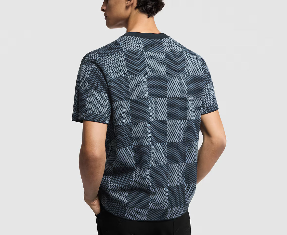 Louis Vuitton 1AGHTI,LV 1AGHTI,Louis Vuitton Damier short sleeved,LV Damier short sleeved tee,Louis Vuitton demier t-shirt,LV